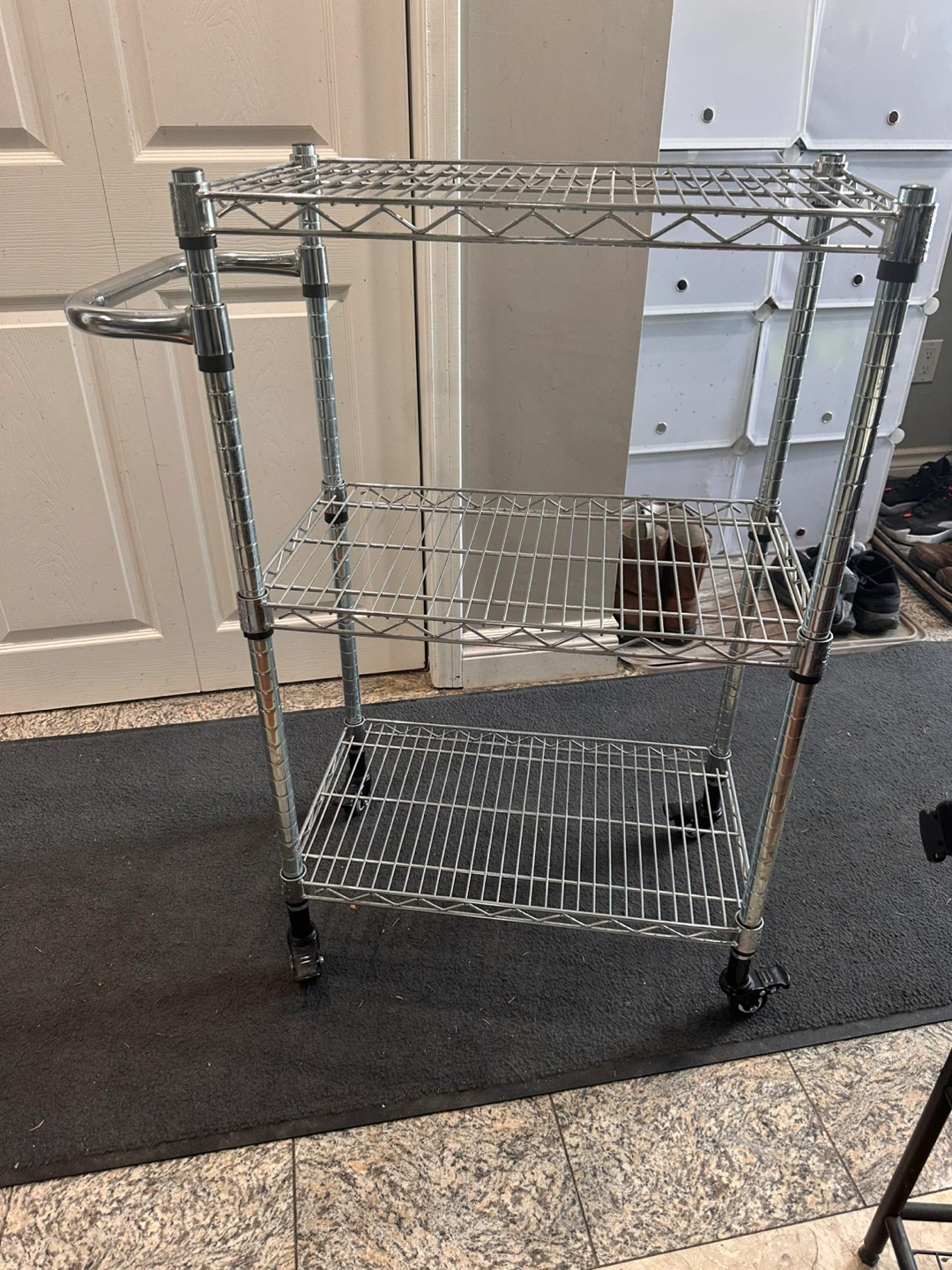 3-Tier Wire Rack Rolling Cart NSF - photo 2