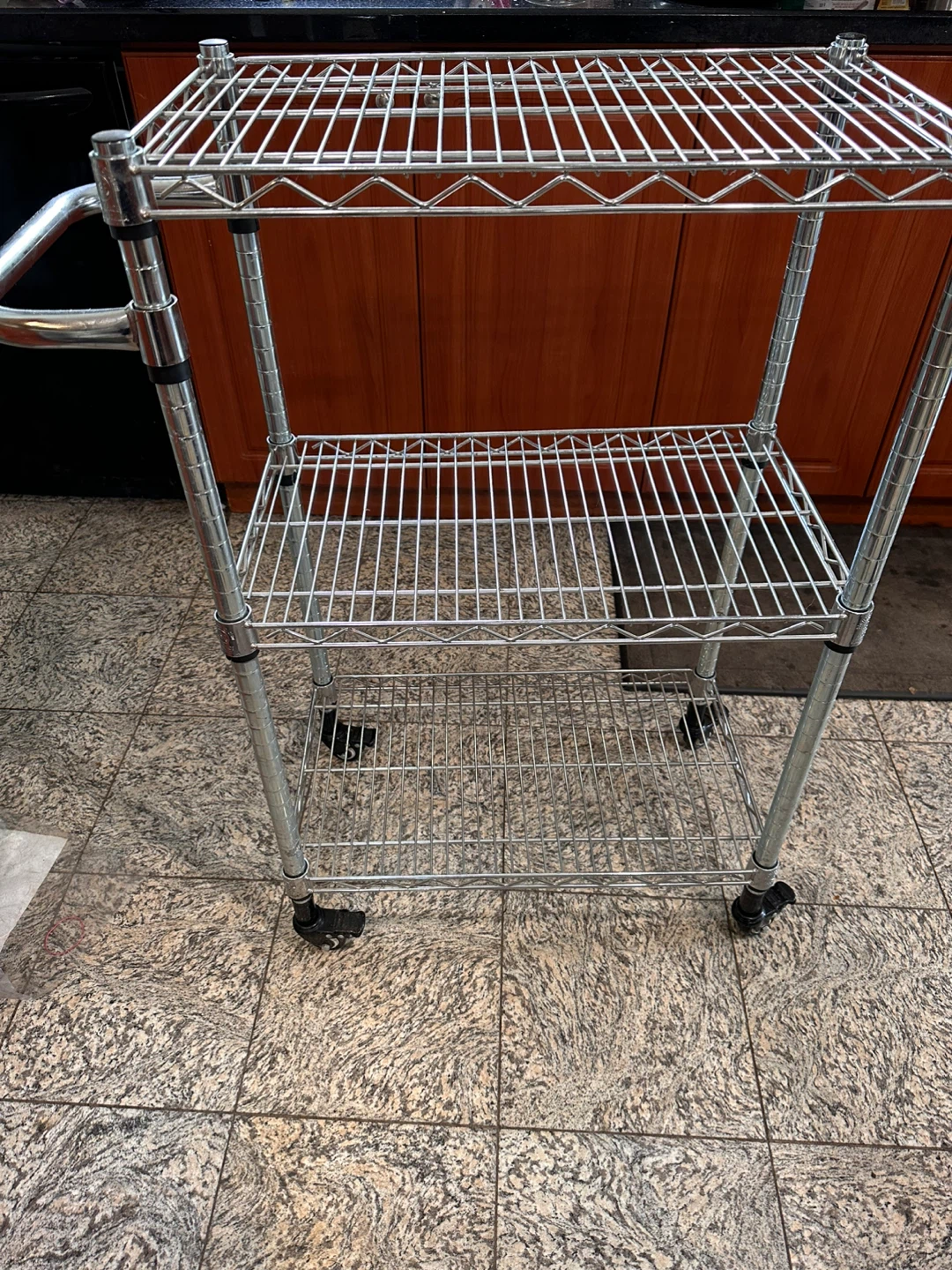 3-Tier Wire Rack Rolling Cart NSF