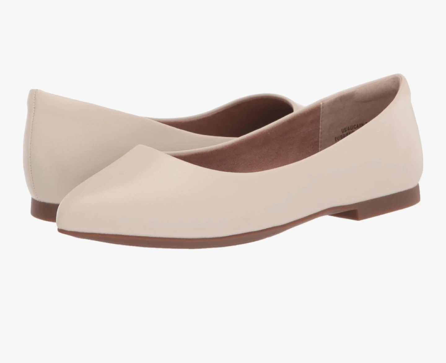 Sz US 7.5 Amazon Essentials Women's Ballet Flats ivory