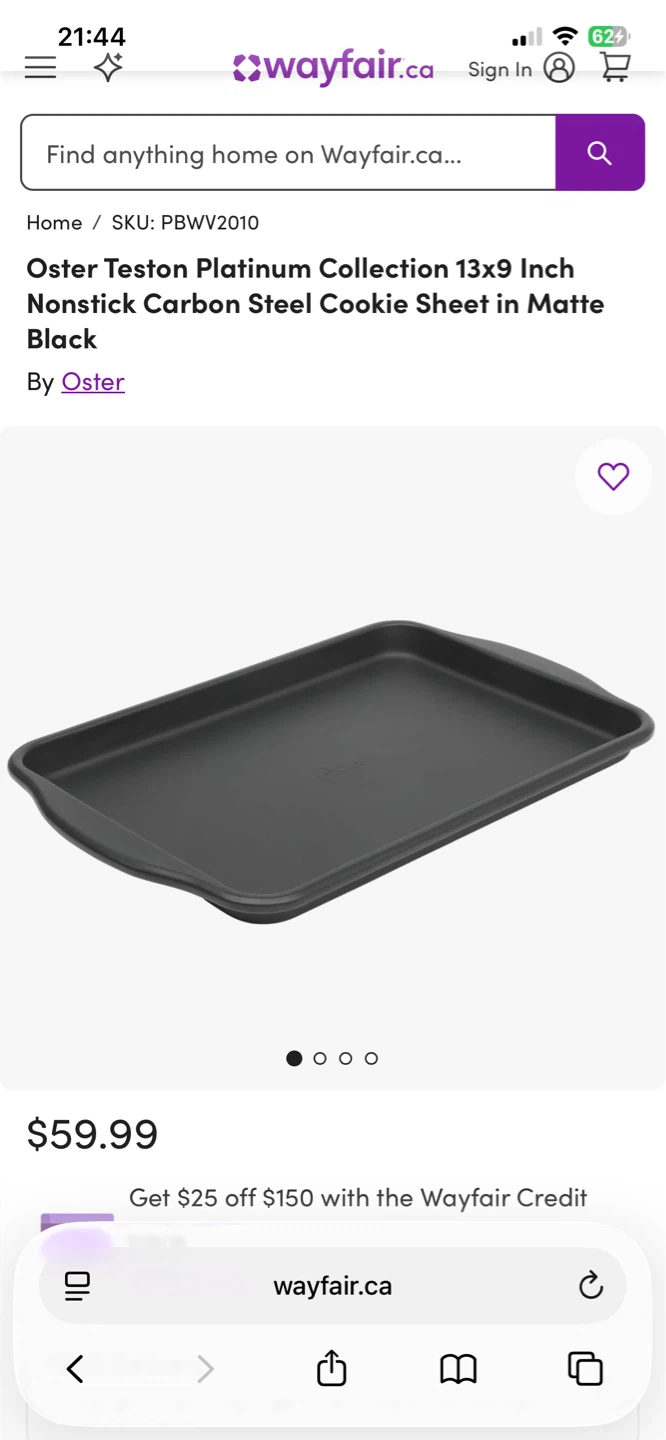 Wayfair Oster Teston Platinum Collection baking sheet/ tray - photo 3