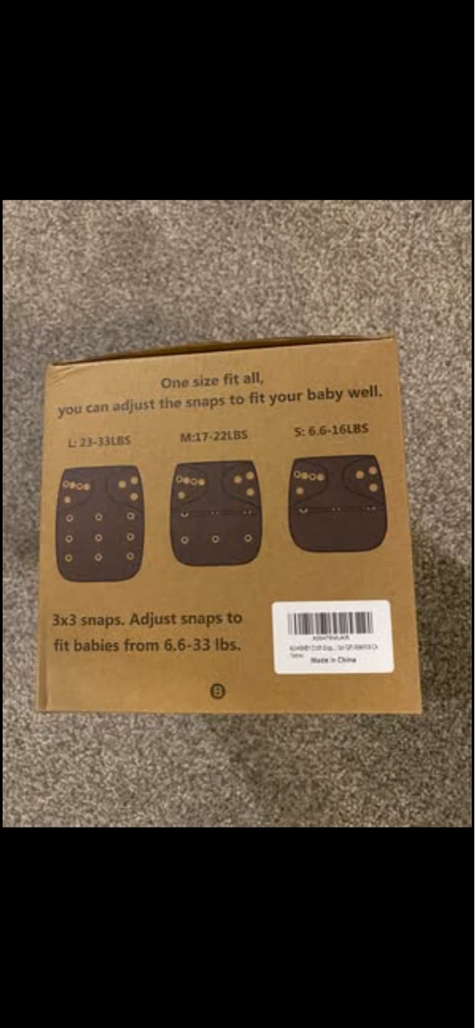 ALVABABY Cloth Diaper 6 Nappies With 12 Inserts Reusable - photo 2