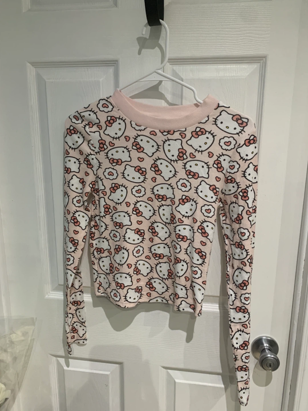 Hello Kitty Long Sleeve Top M/M Pink