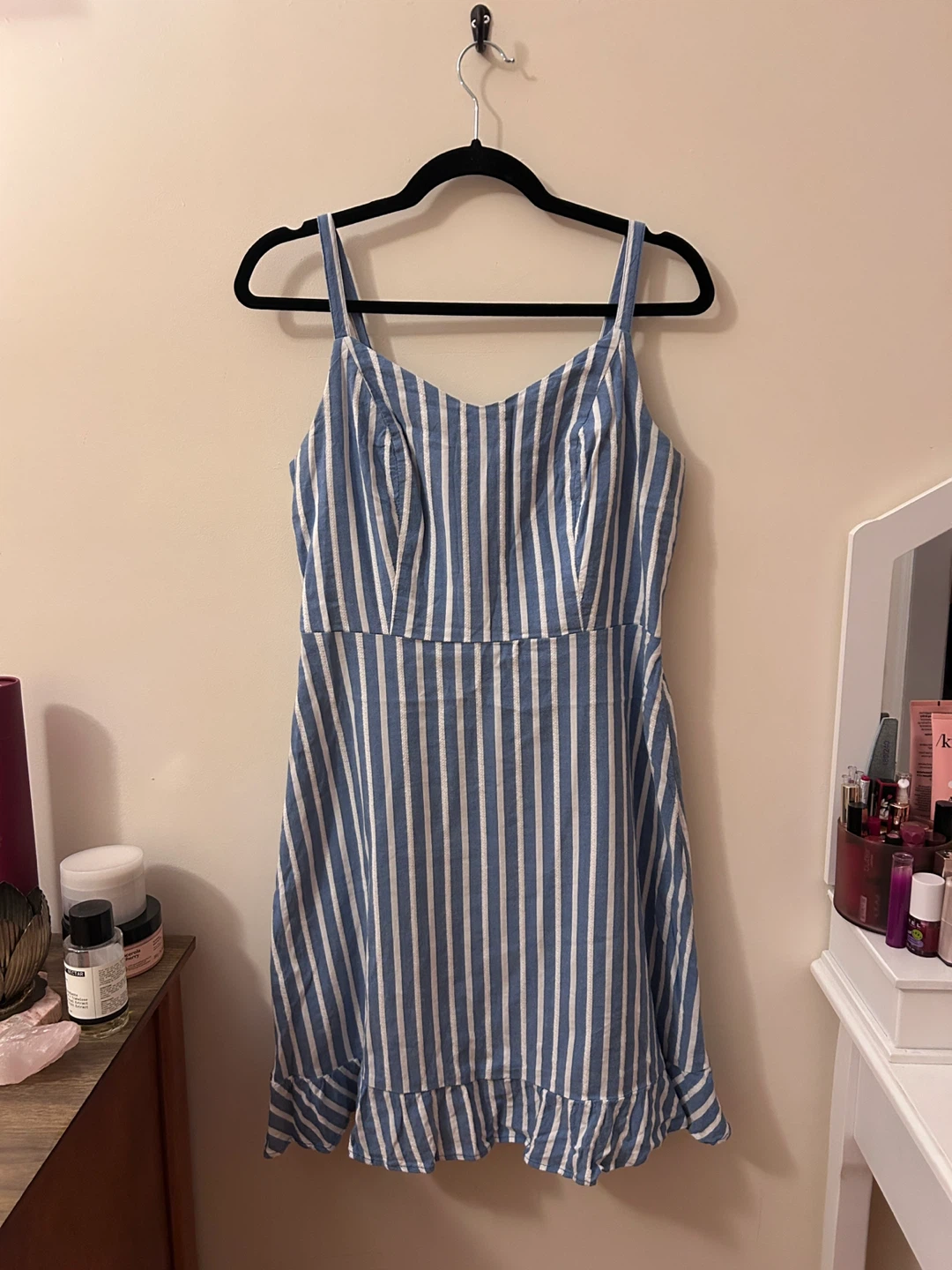 Blue & White Striped Dress