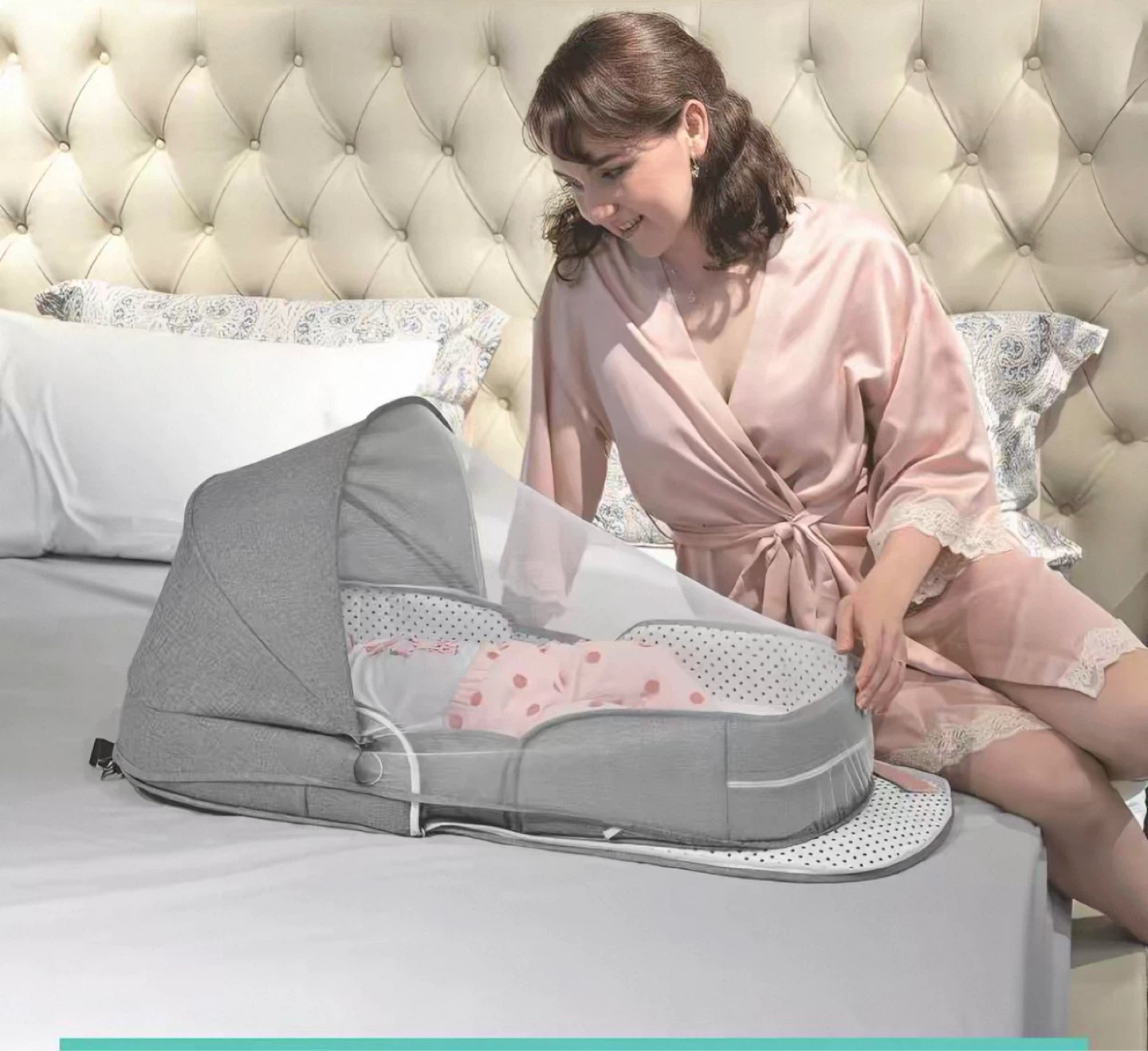 Brand New Baby Portable Crib with Mosquito Net - photo 2