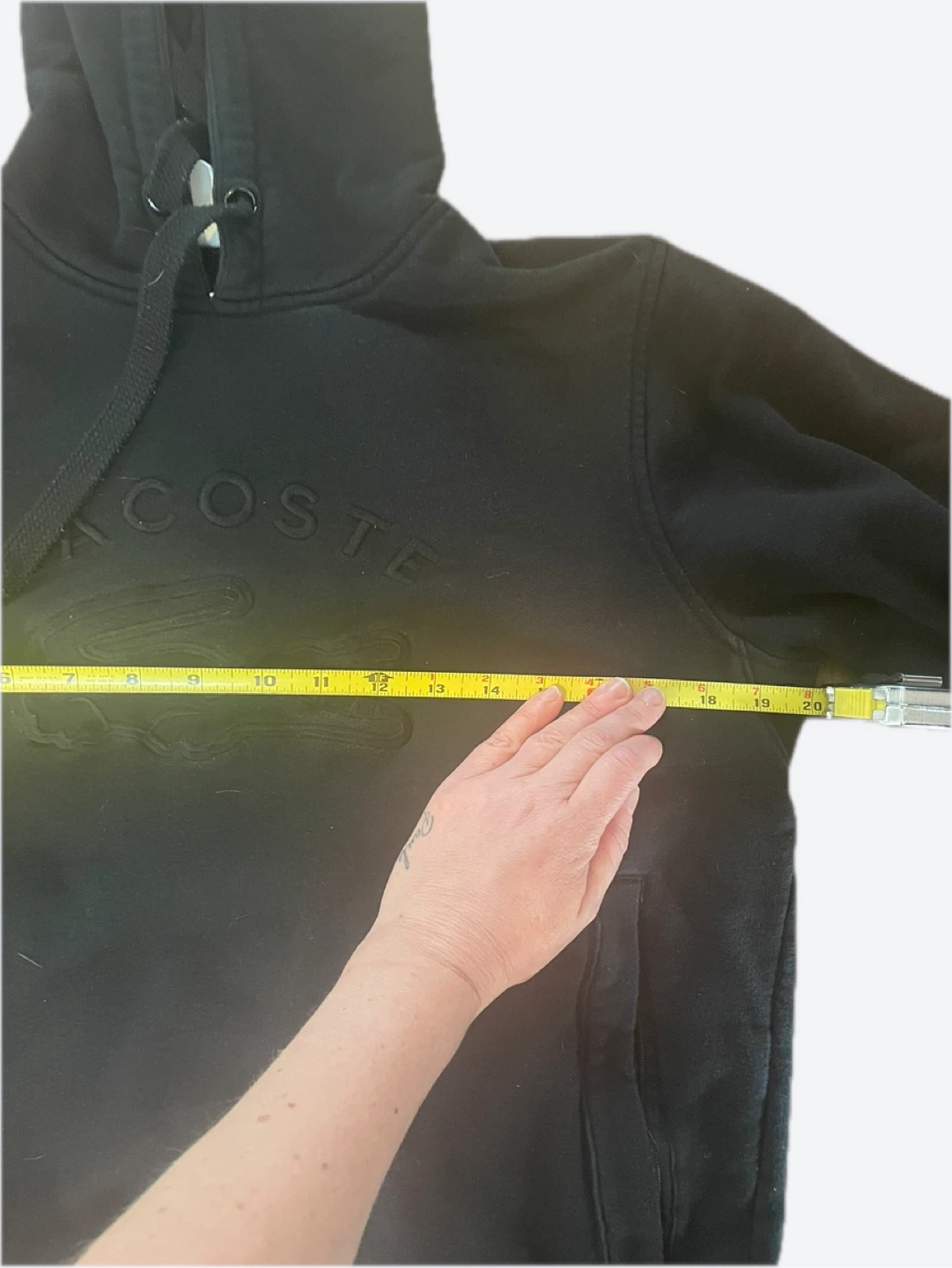 Black Lacoste Hoodie with Embossed Logo - photo 5