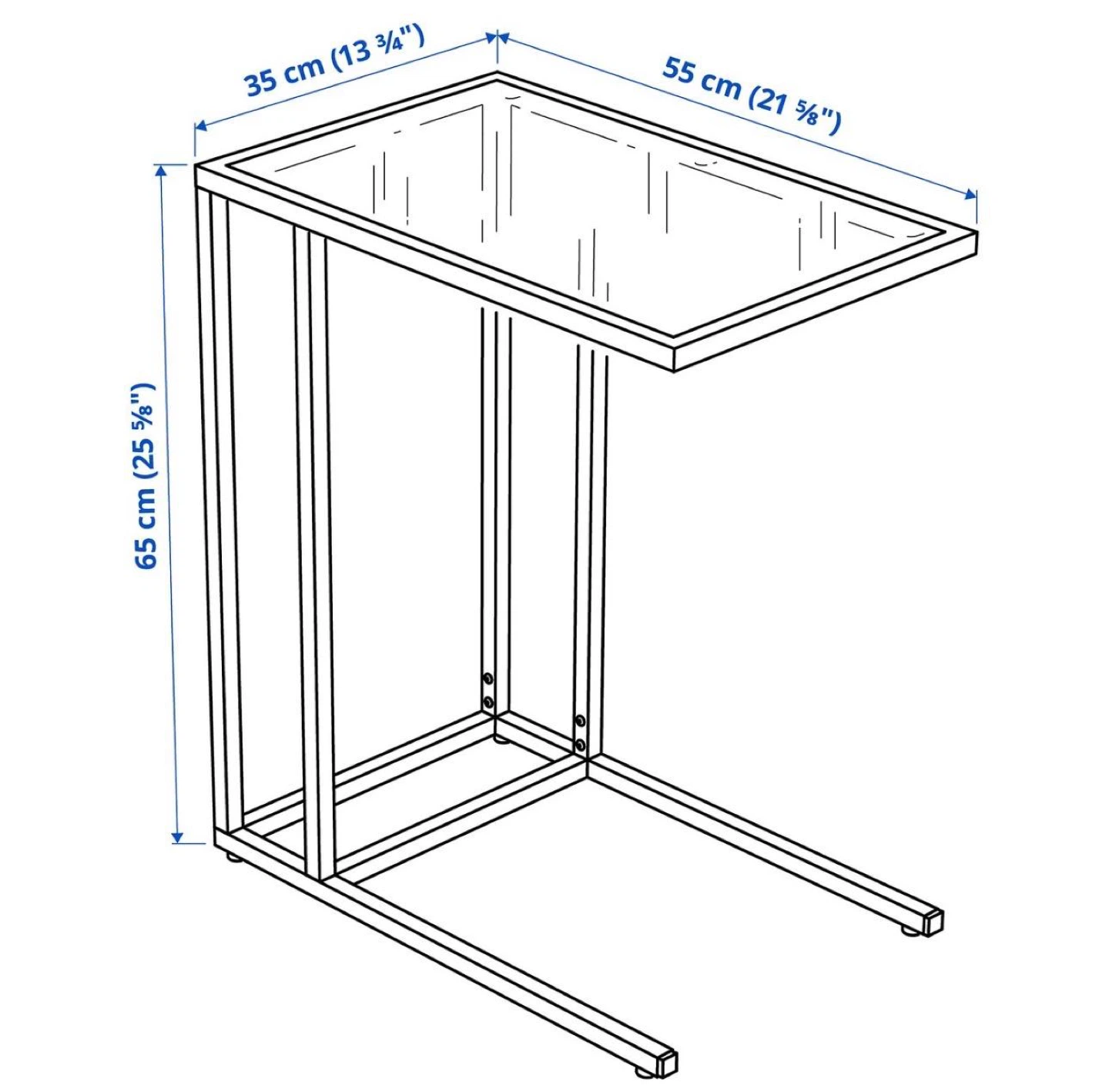 IKEA VITTSJÖ Glass Side Table - photo 4