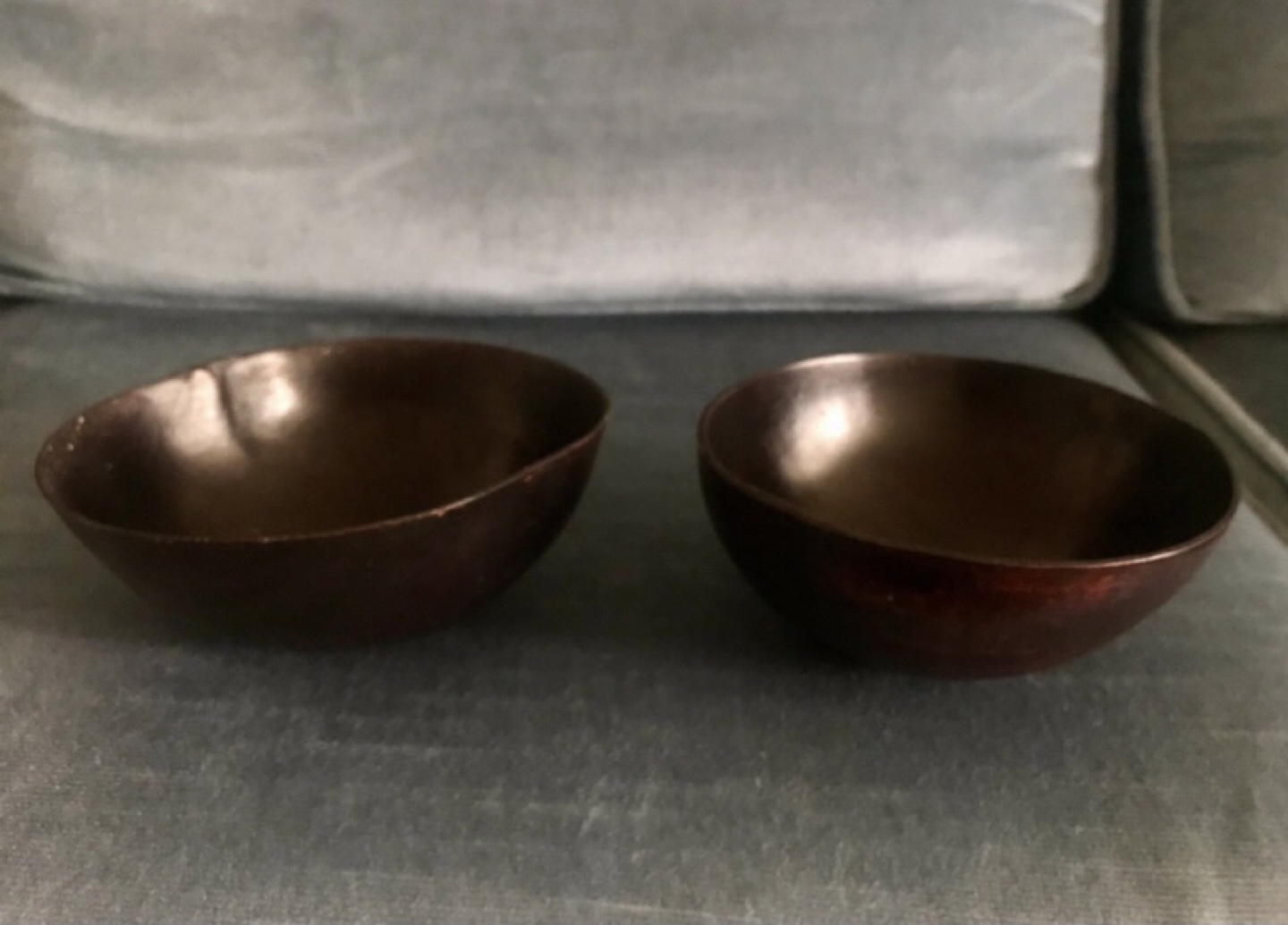 Thailand Coconut Shell Bowls & 2 pairs Chopsticks - photo 2