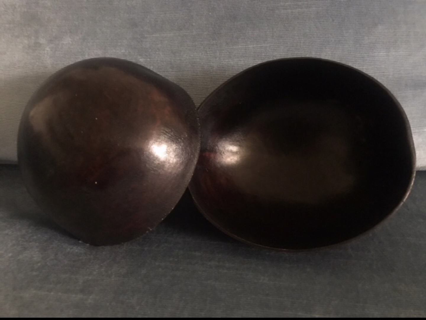 Thailand Coconut Shell Bowls & 2 pairs Chopsticks - photo 4