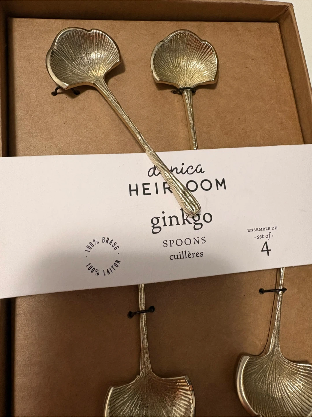 Danica Heirloom Ginkgo Spoons Set of 4