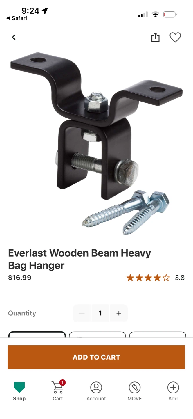 Everlast Boxing Wood Beam Heavy Bag Hanger