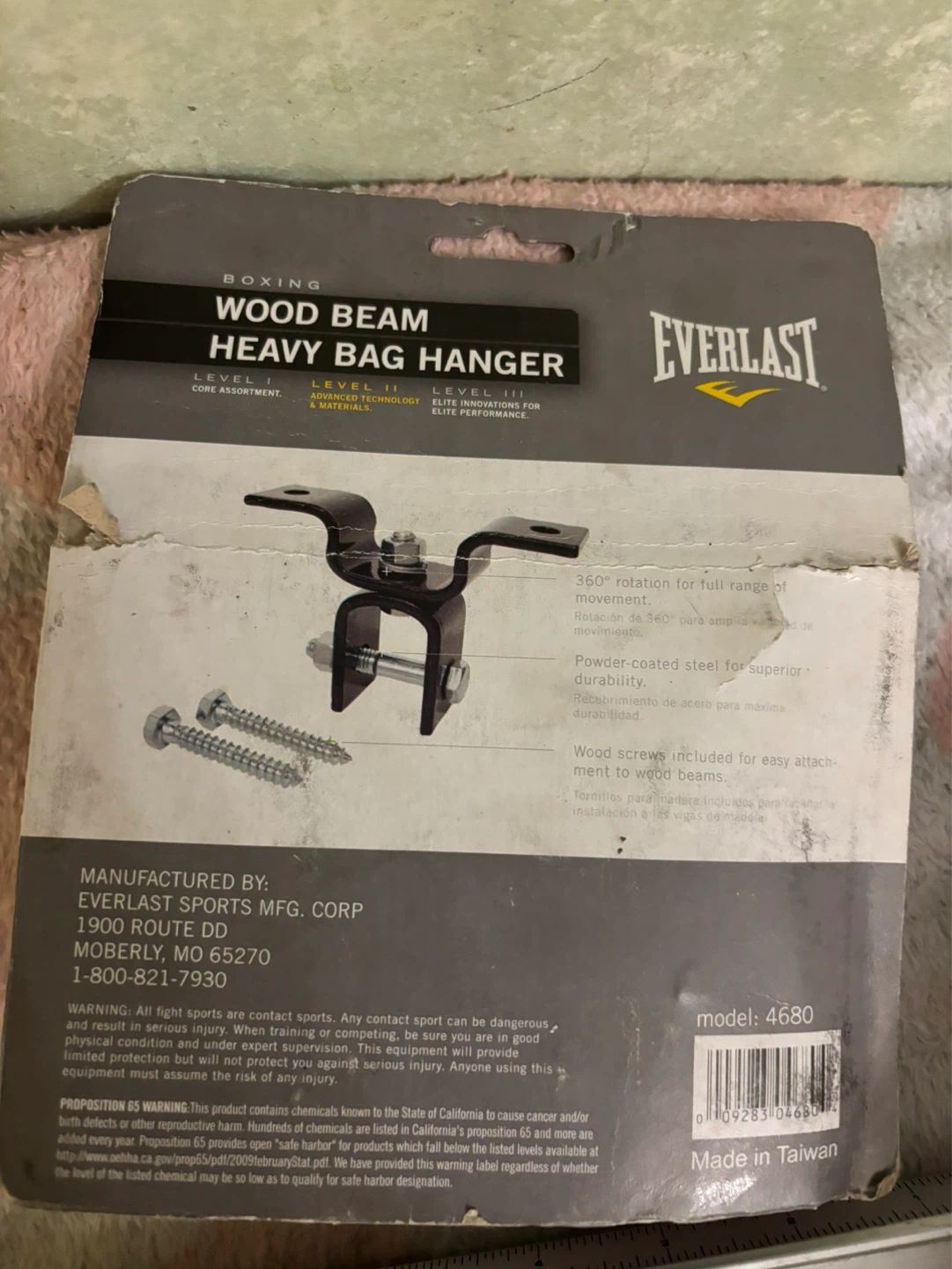 Everlast Boxing Wood Beam Heavy Bag Hanger - photo 3