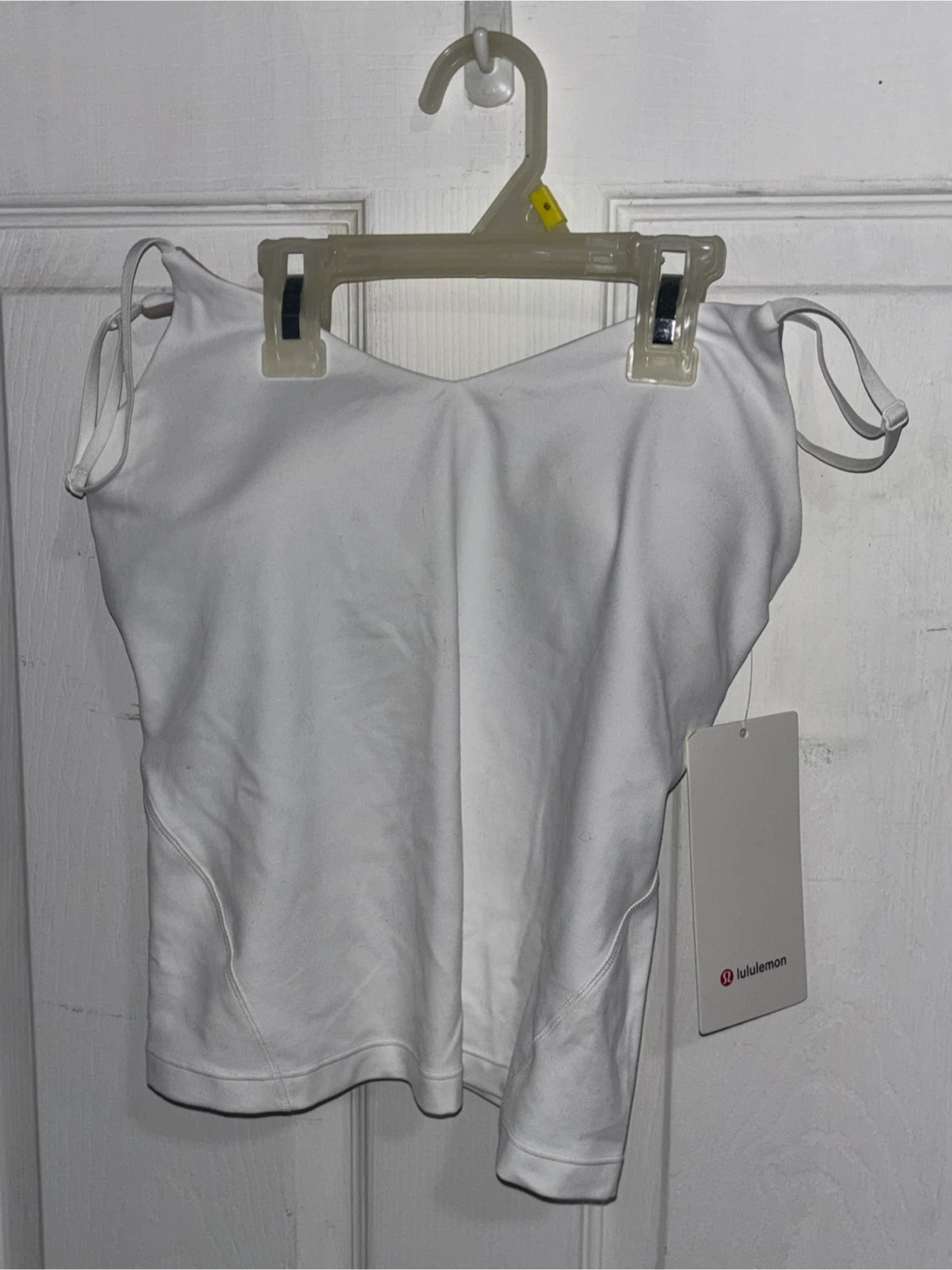 Lululemon White Cropped Tank Top Size 6