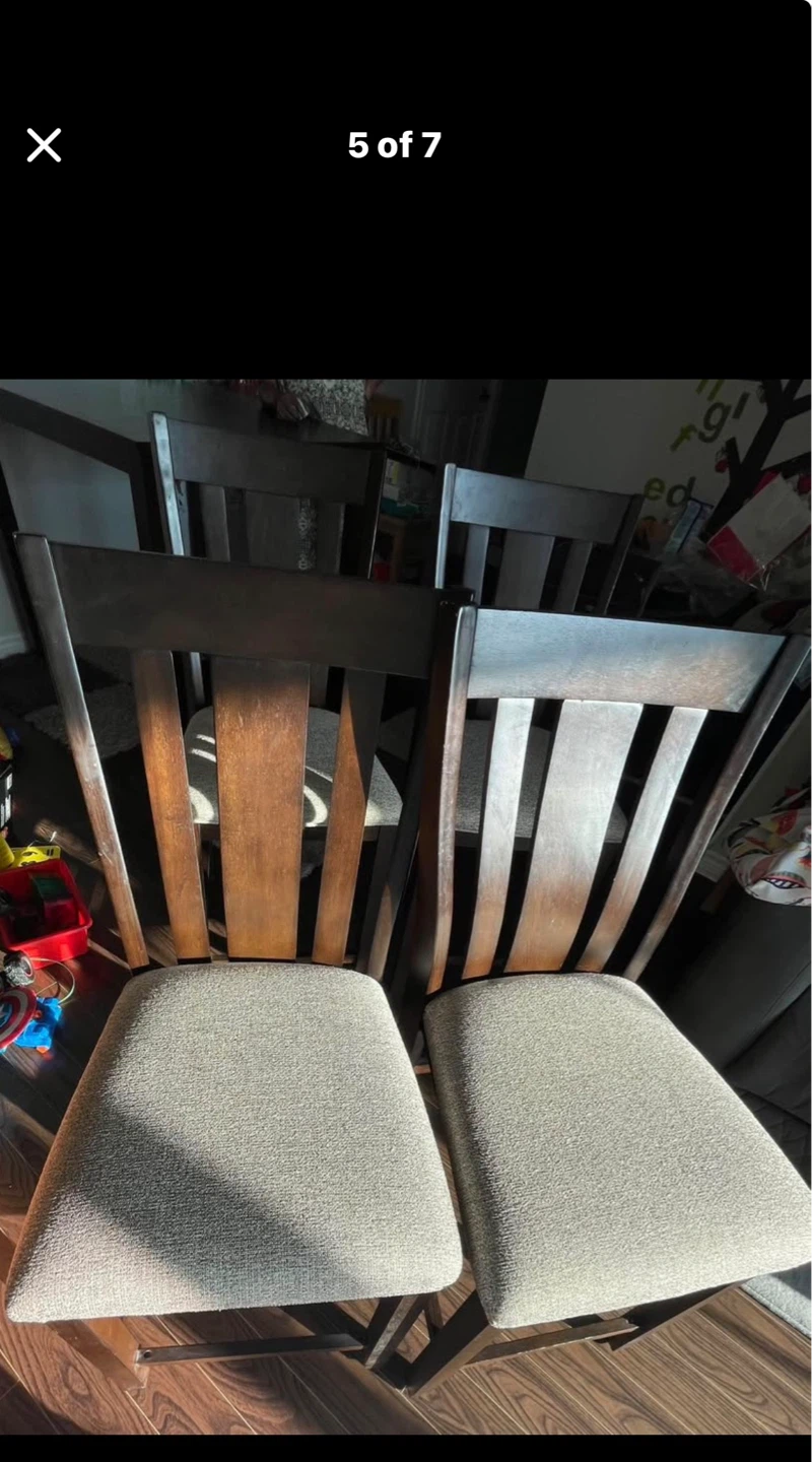5 piece counter height dinning set - photo 5