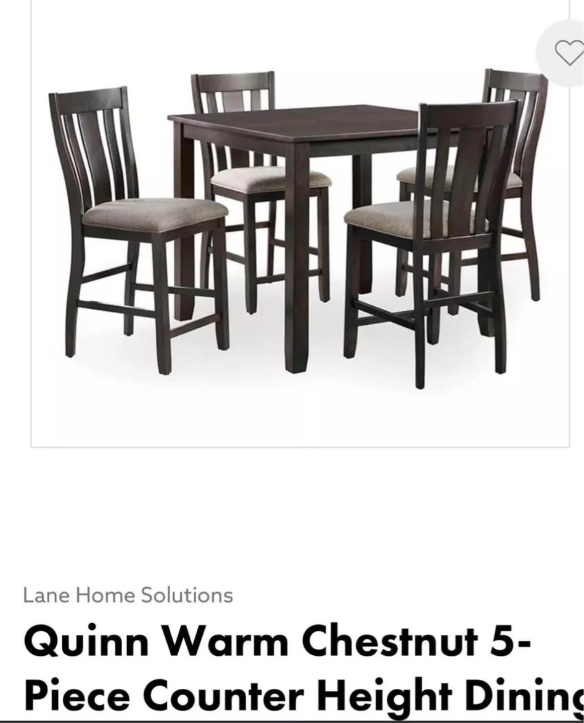 5 piece counter height dinning set