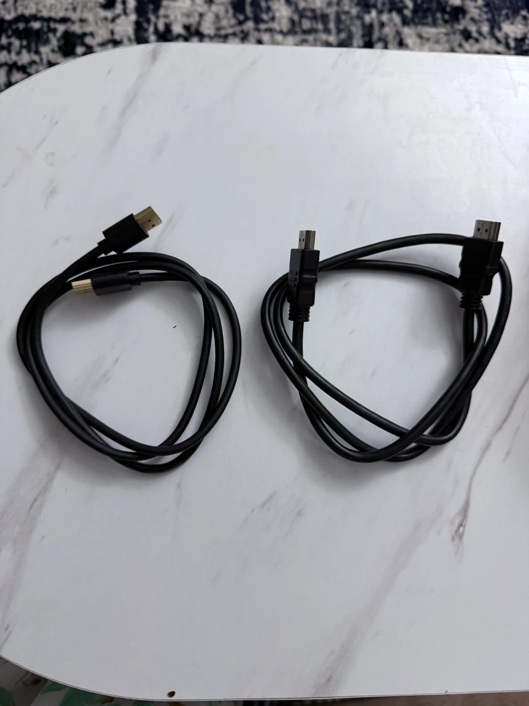 Two Black HDMI Cables