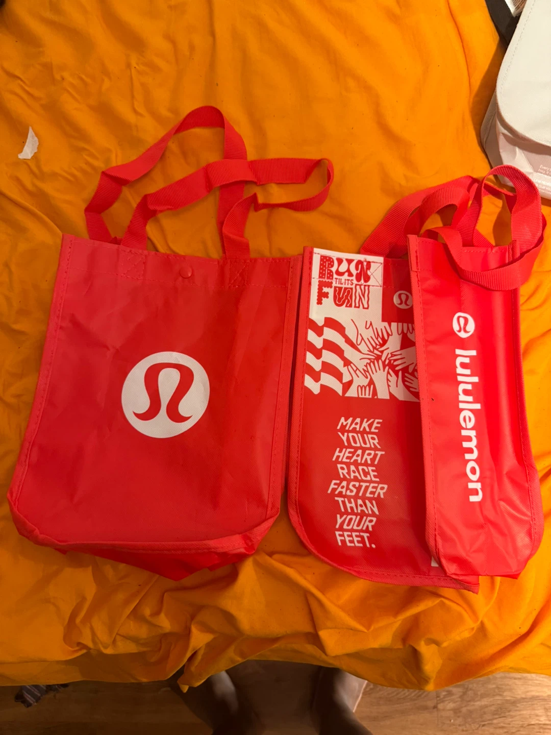 Lululemon Red Reusable Shopping Bags Lot