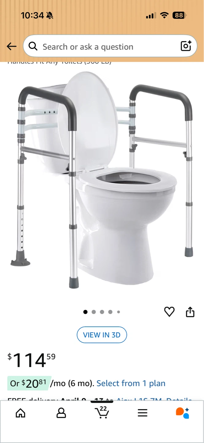 Adjustable Toilet Safety Frame - brand new $125 retail with tax