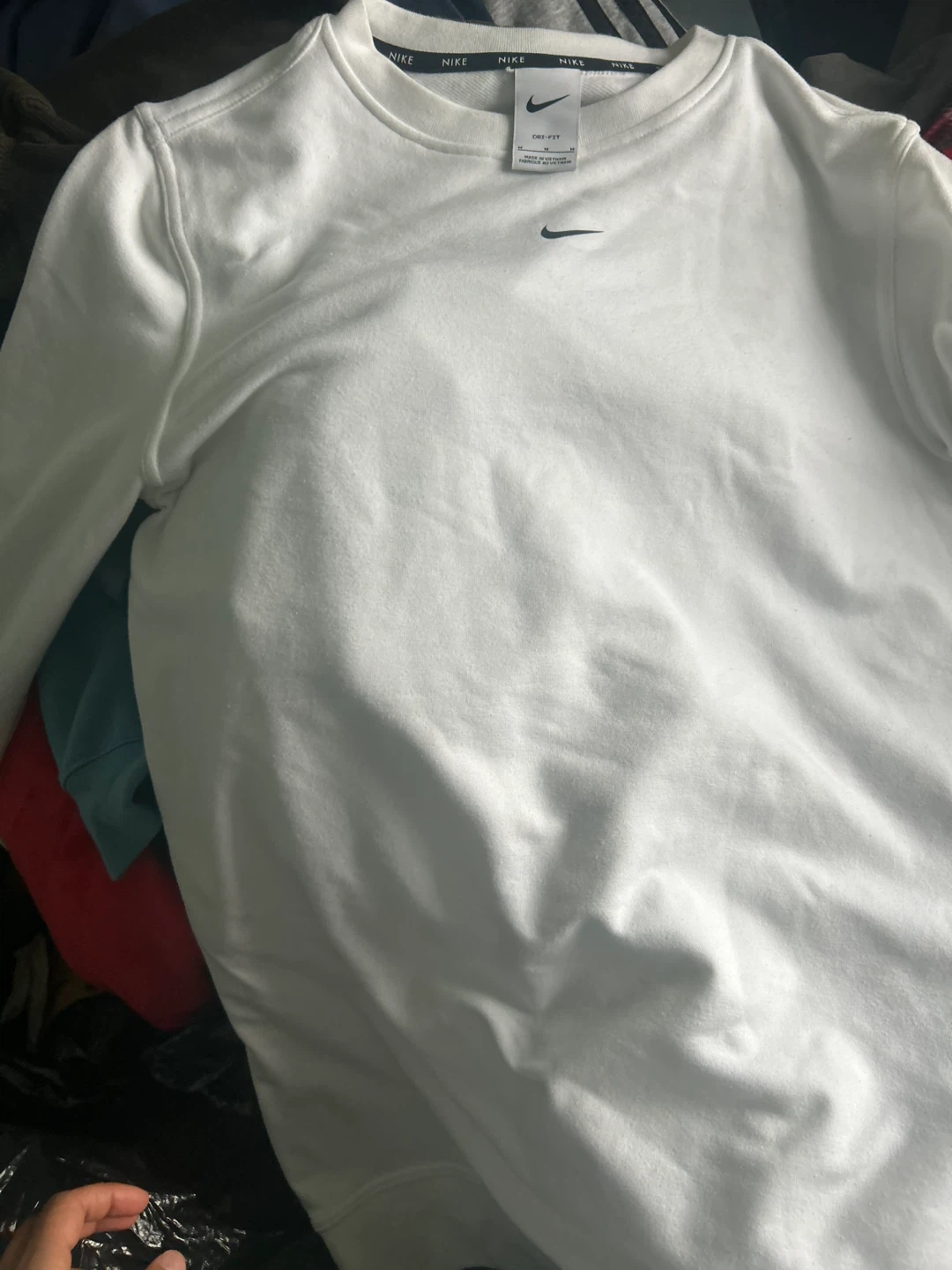 White Nike Dri-FIT Crewneck