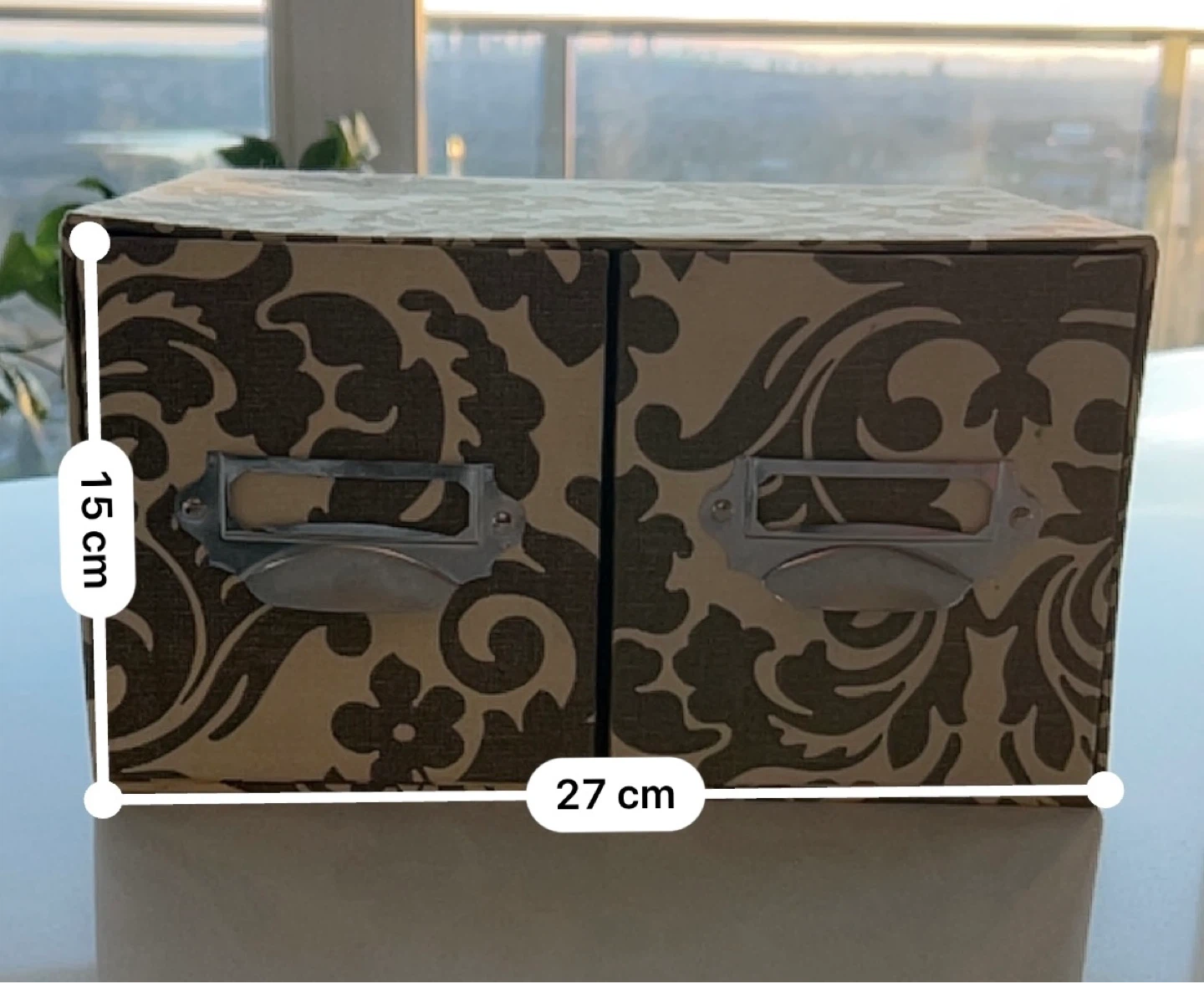Stylish Damask 2-Drawer Desktop Organizer - photo 3