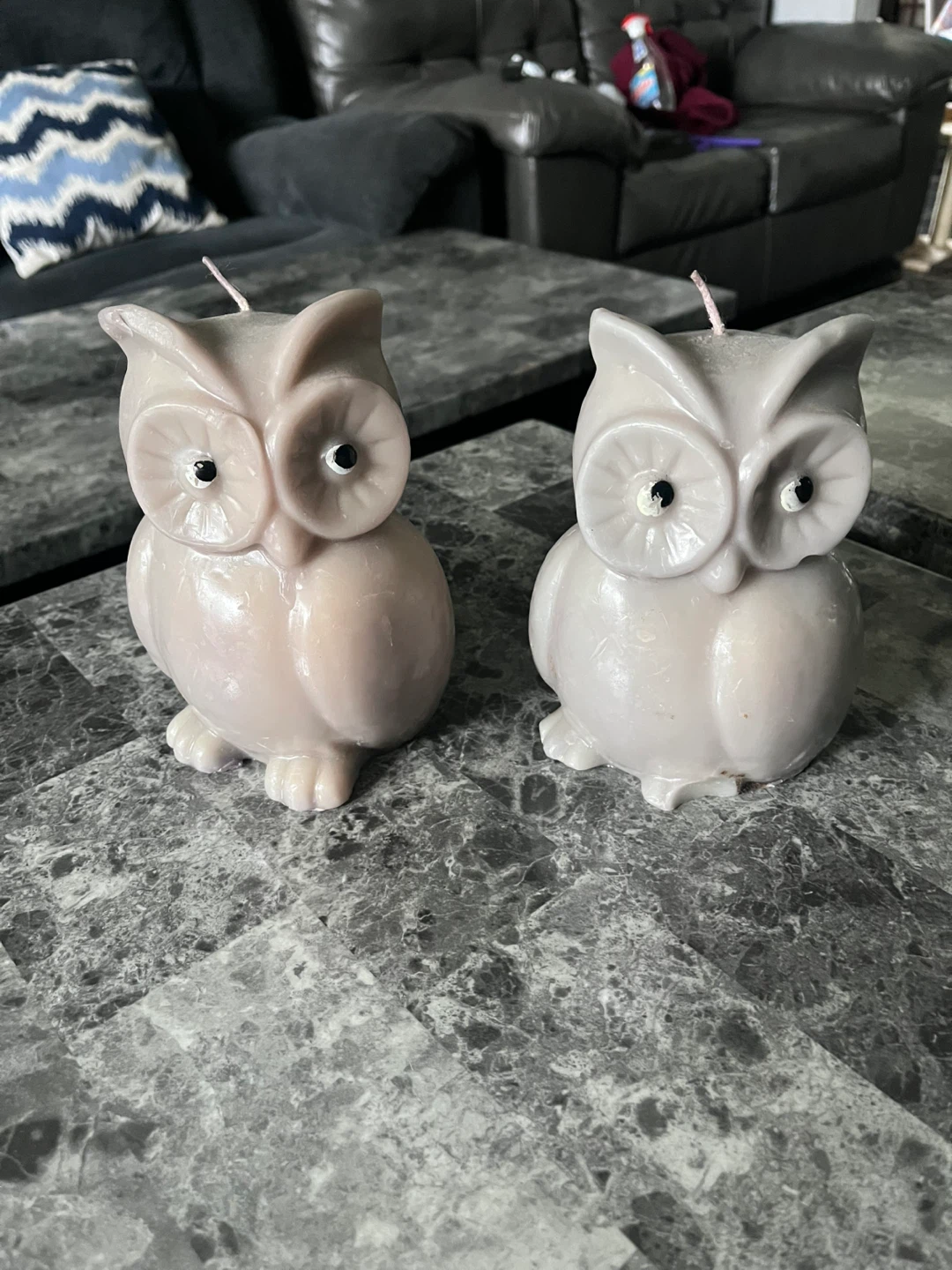 Set of 2 Owl Shaped Candles
