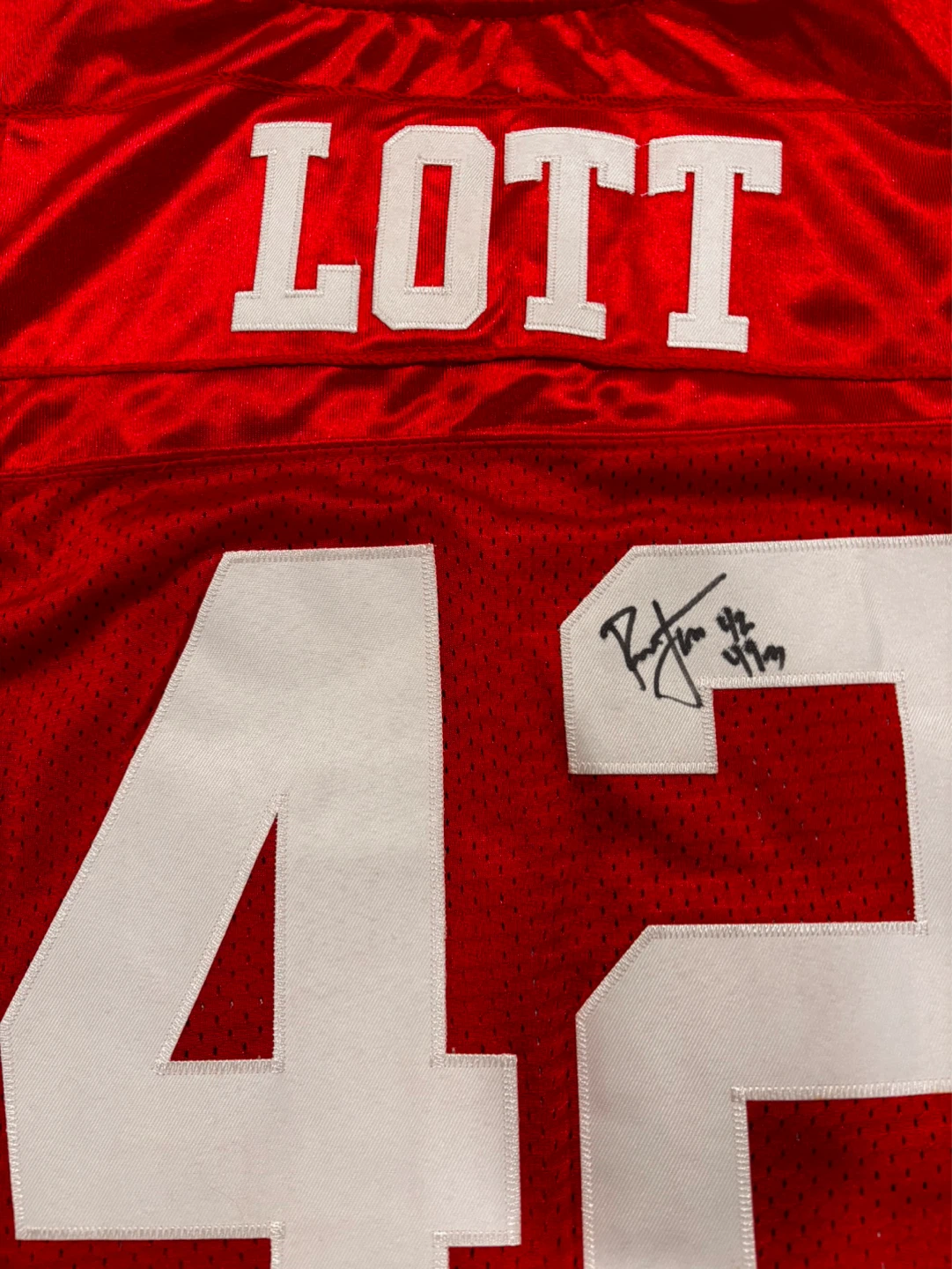 Signed Ronnie Lott 1989 Jersey!