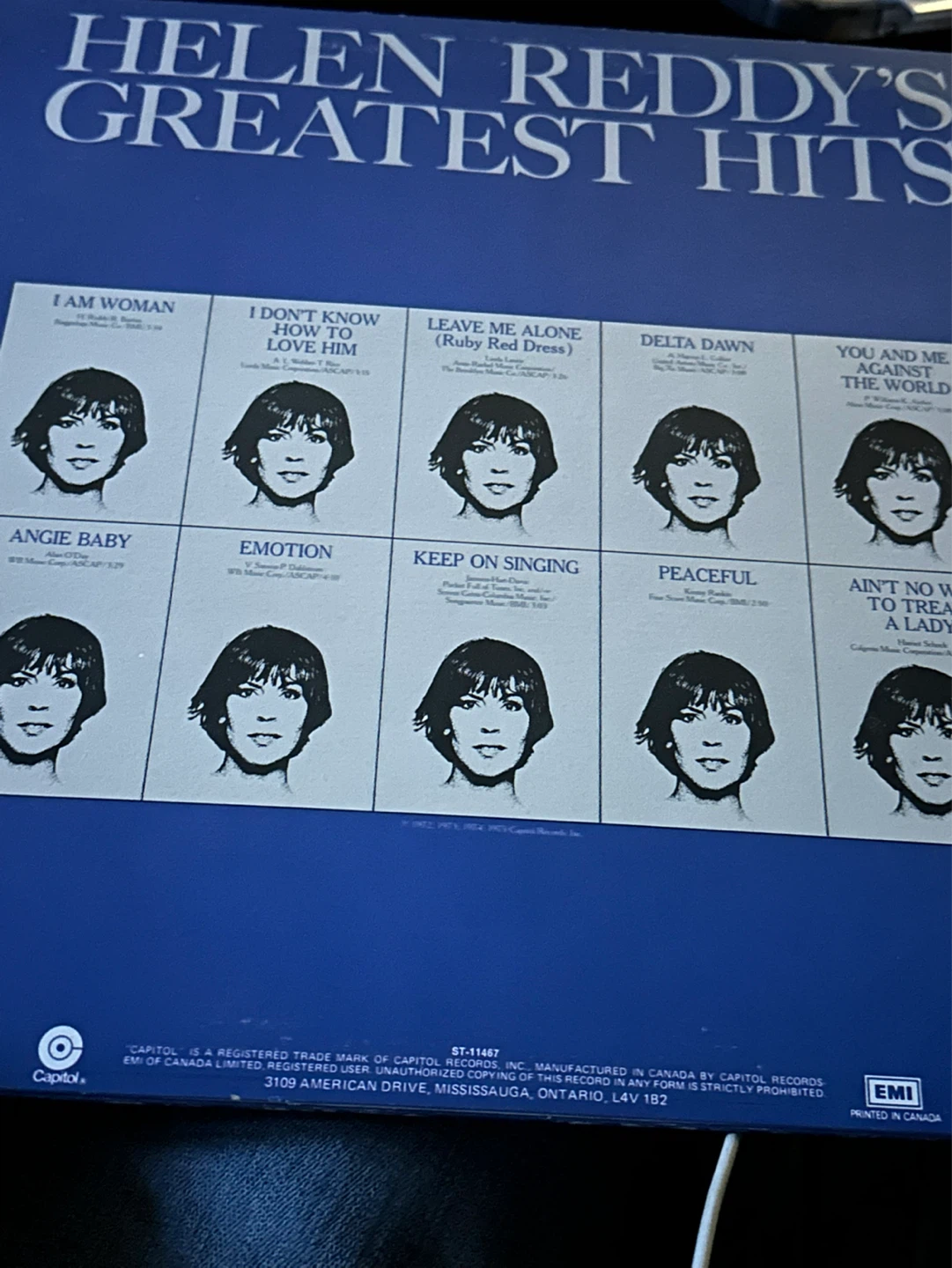 Helen Reddy's Greatest Hits By Helen Reddy LP Vinyl - photo 2
