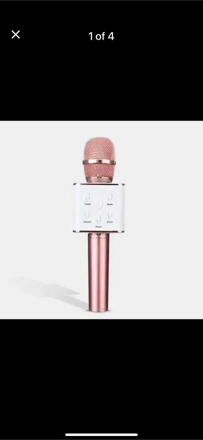 COSY Bluetooth Karaoke Microphone Speaker Rose Gold