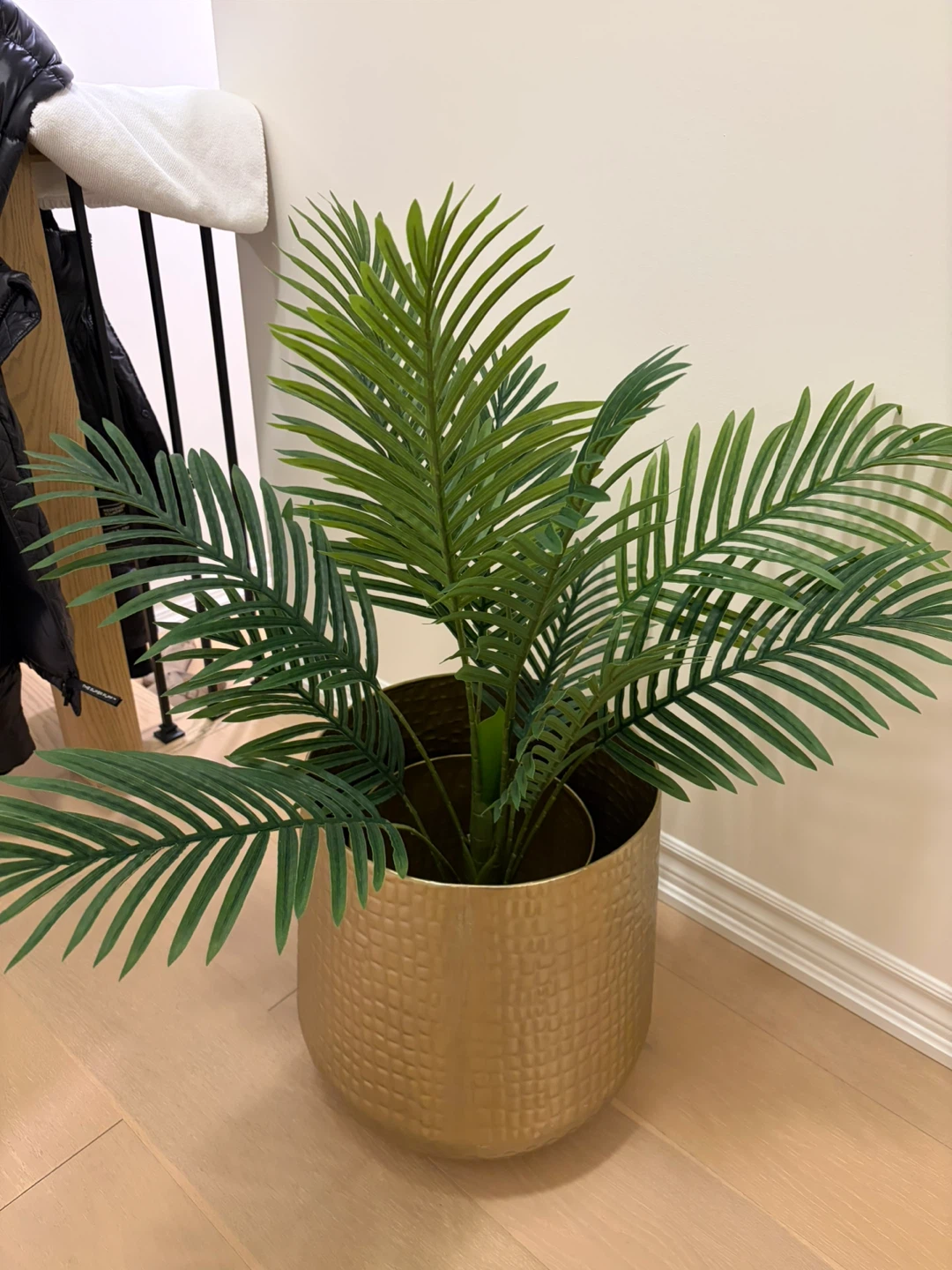 Artificial Palm Plant in Gold Planter - photo 2