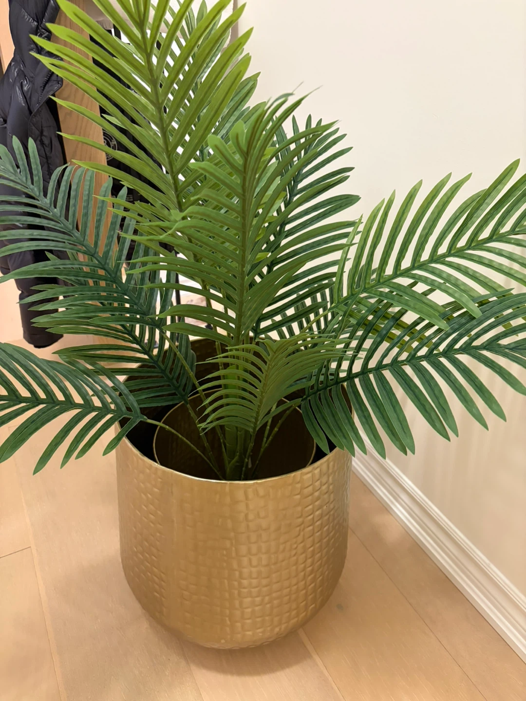 Artificial Palm Plant in Gold Planter