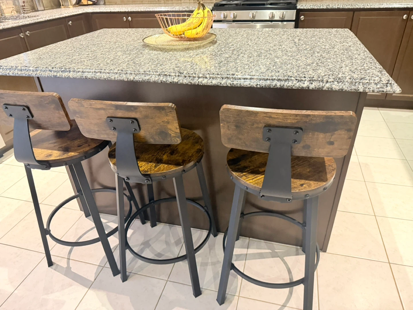 Industrial Counter Stools (Set of 3)