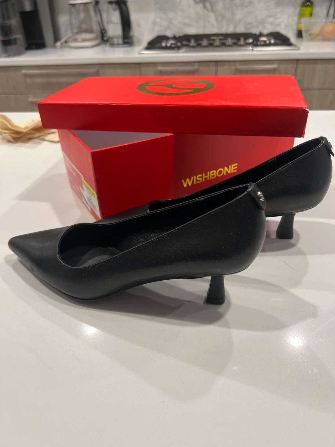 Wishbone Odette Pump Black Calf Size 6.5 - photo 2