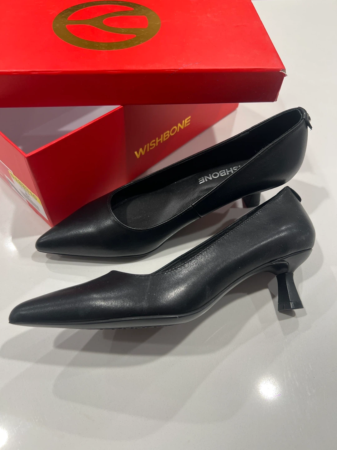 Wishbone Odette Pump Black Calf Size 6.5 - photo 3