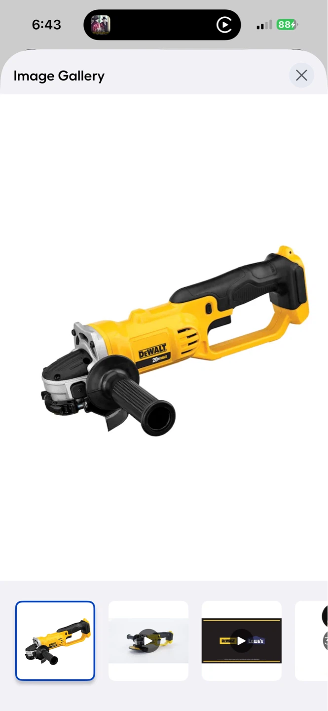 DEWALT 4-1/2" 20V MAX Cordless Grinder Kit (Tool Only)