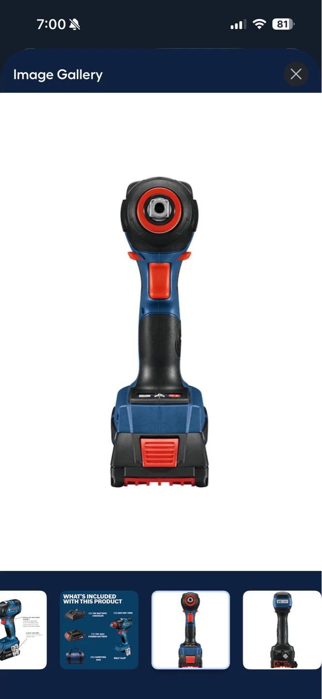 Bosch GDX18V-1800 Cordless Impact Wrench/Driver - photo 2