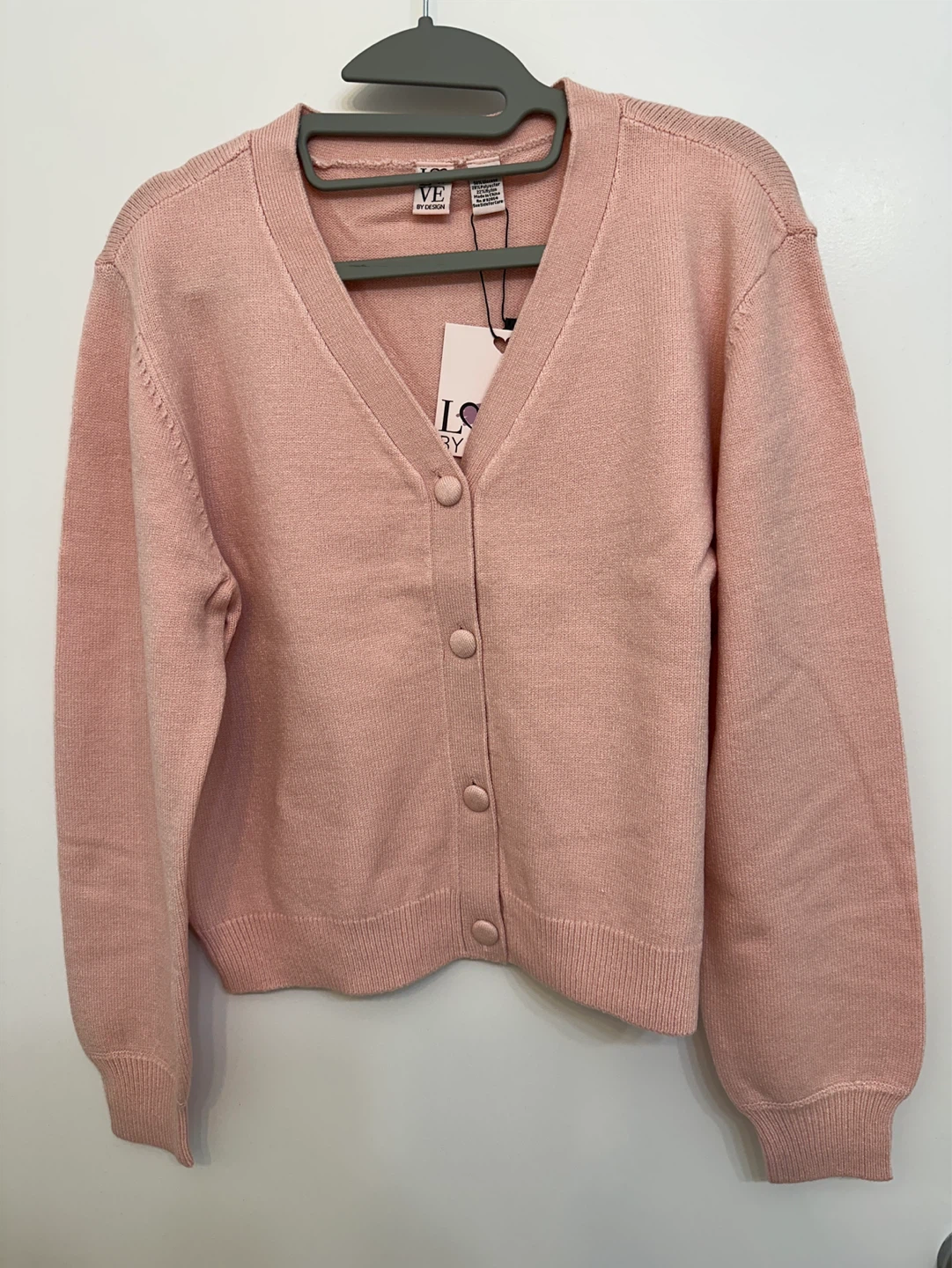 Sweater Cardigan - Soft Pink