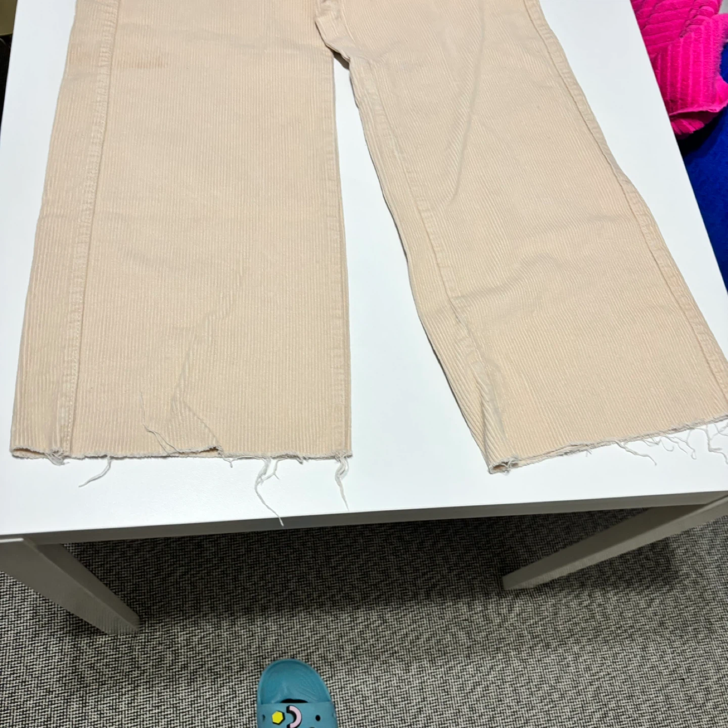 Refuge Wide Leg Corduroy Pants - Beige S/P - photo 2