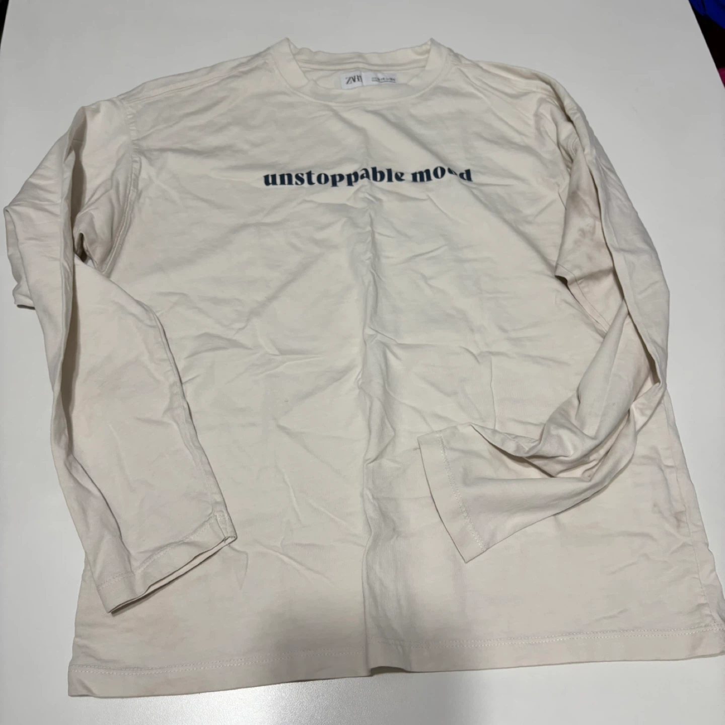 Zara Long Sleeve "Unstoppable Mood" T-Shirt Size 13-14