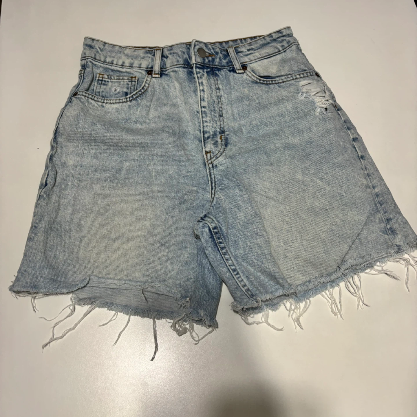 H&M Acid Wash Denim Cutoff Shorts