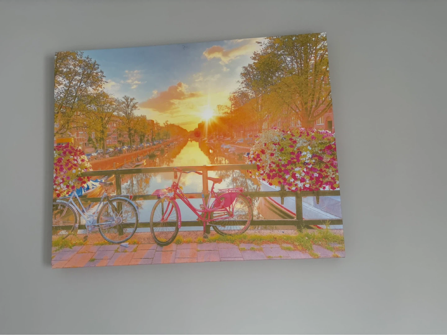 Canvas Print: Amsterdam Canal with Bicycles - photo 2