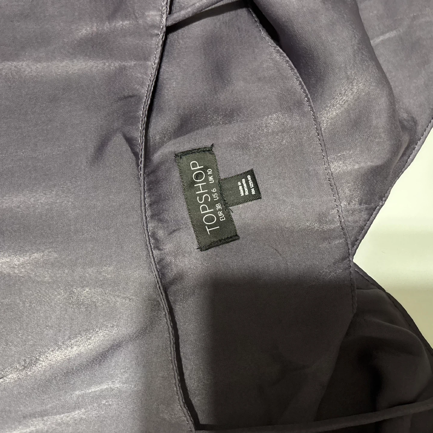 TOPSHOP Purple Satin Button-Up Camisole Top - photo 3