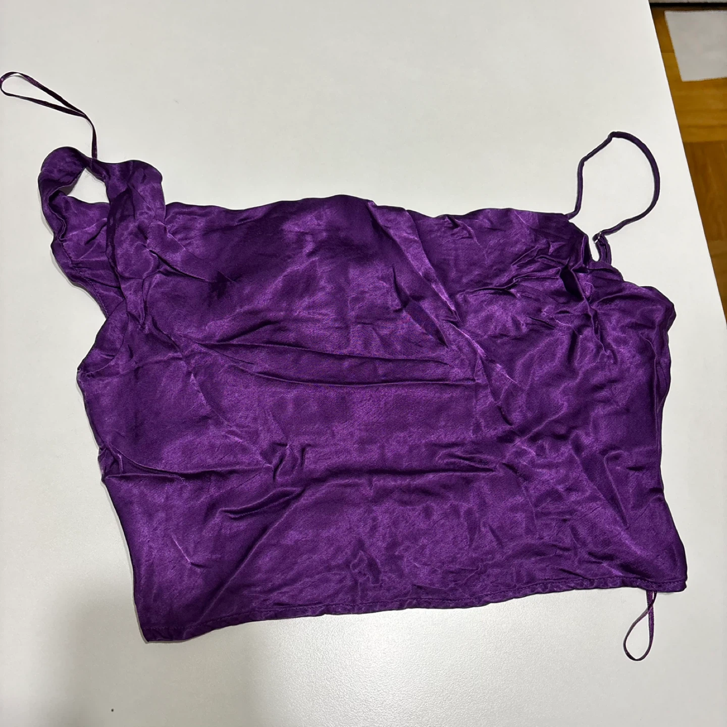 Zara Purple Satin Cami Top Size Medium