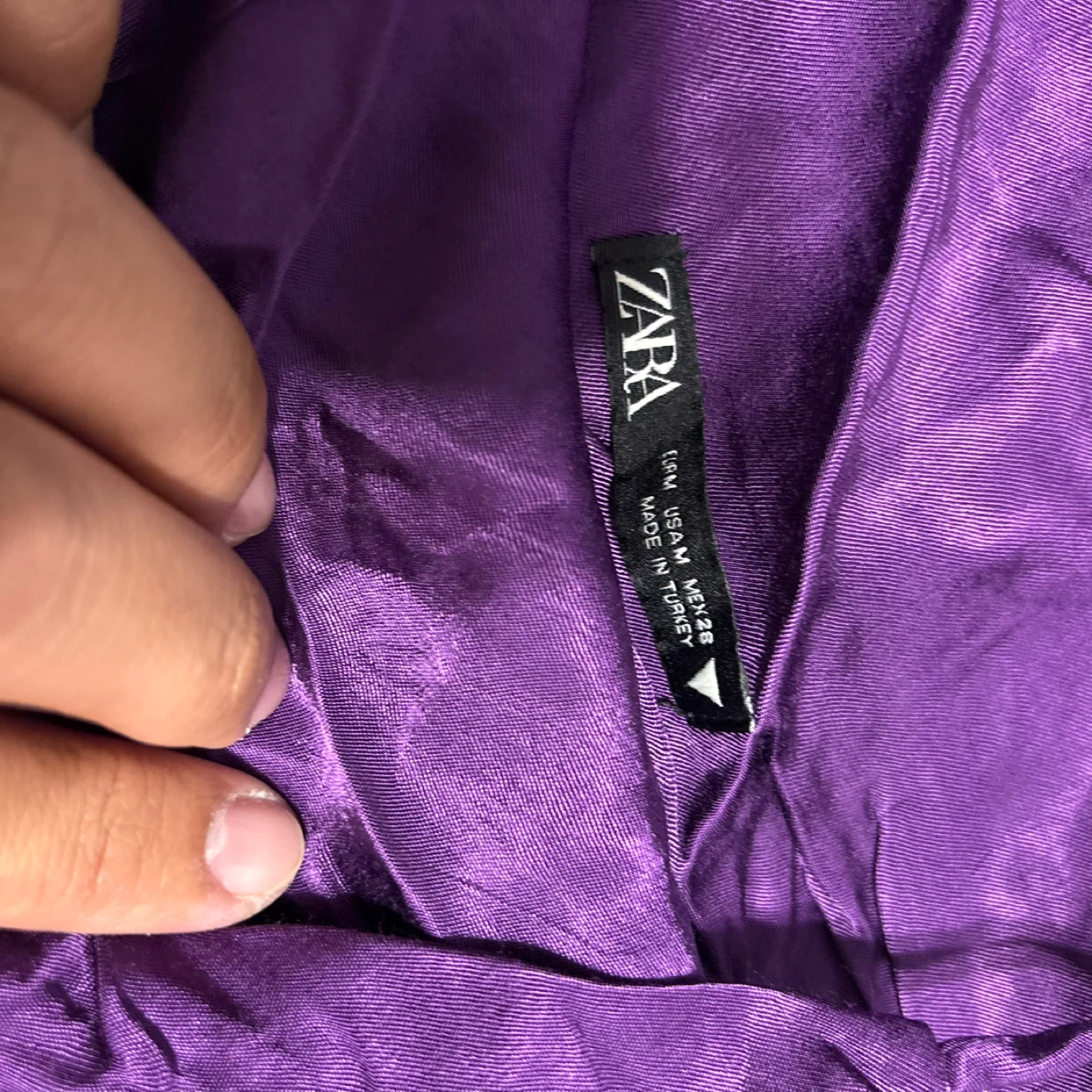 Zara Purple Satin Cami Top Size Medium - photo 2