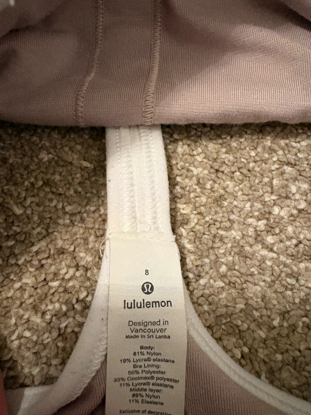 Lululemon White Align Sports Bra Size 8 - photo 4