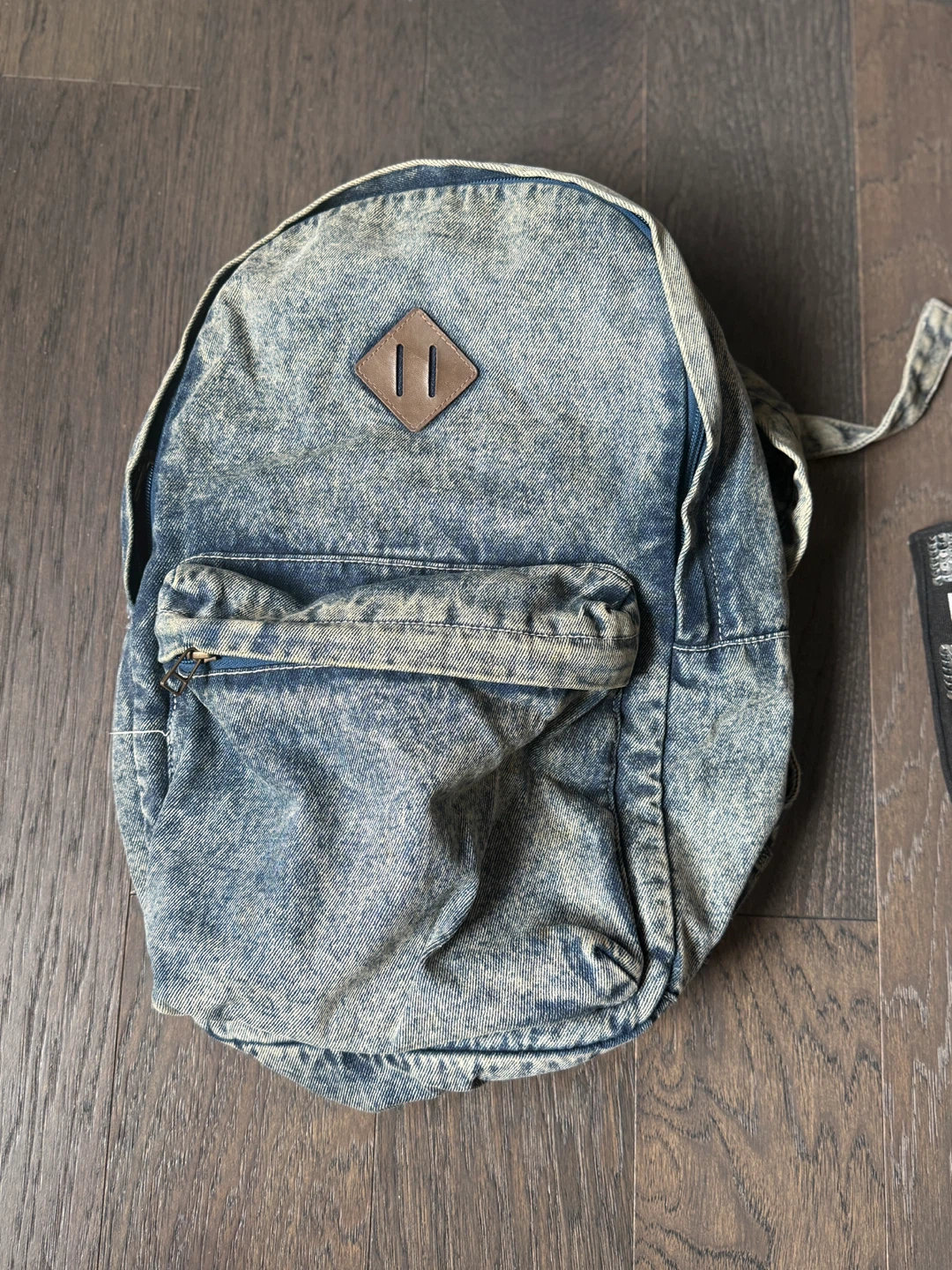 Acid Wash Denim Backpack