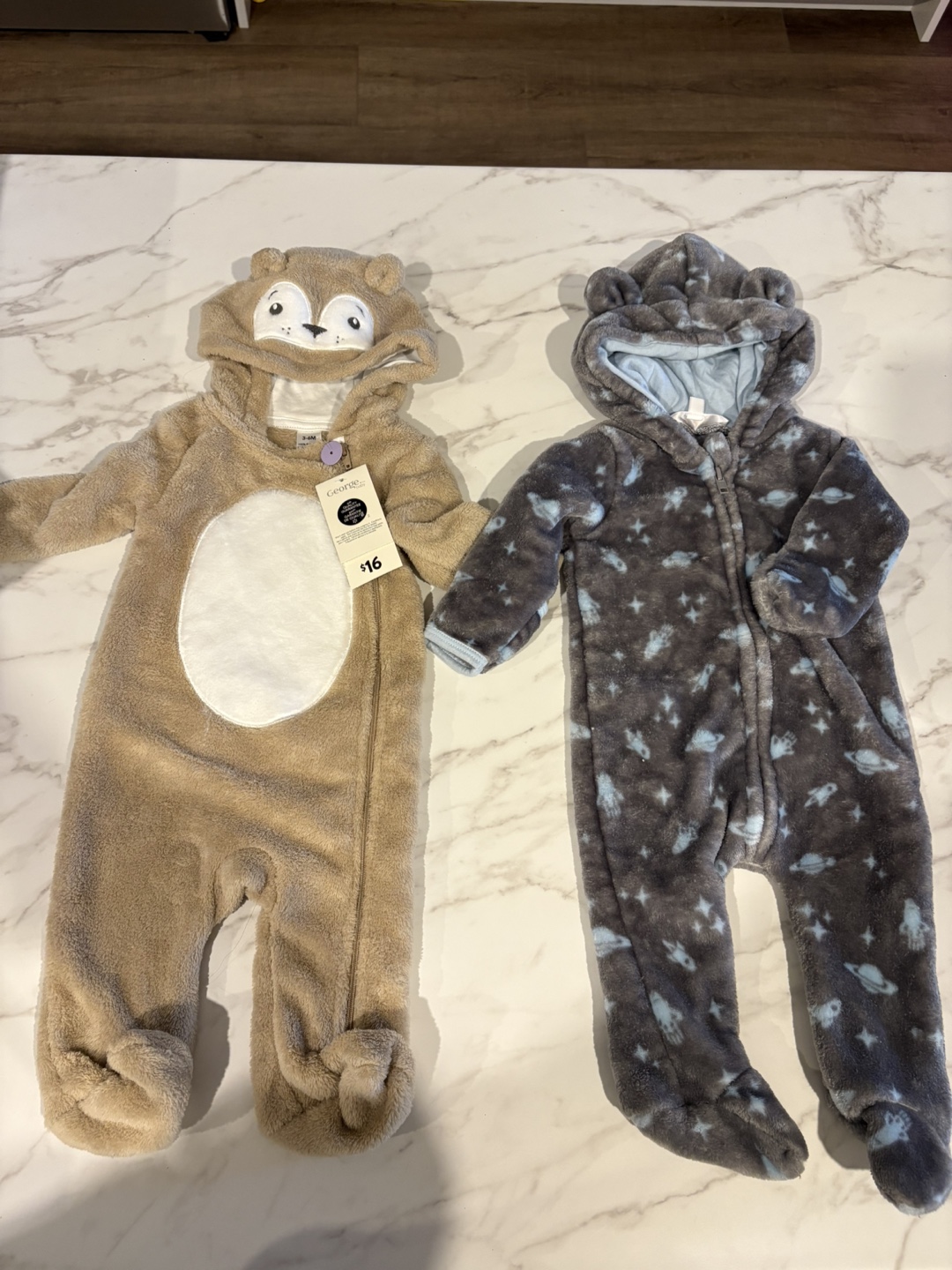 George Baby Bunting Suits - 2 Pack
