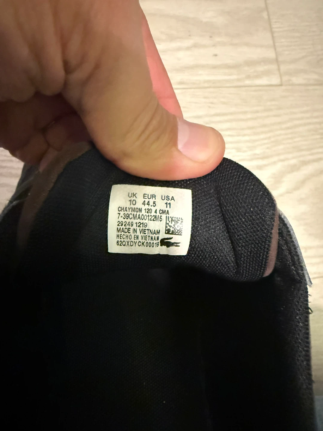 Lacoste CHAYMON Men's Black Leather Sneakers Size 11 - photo 4