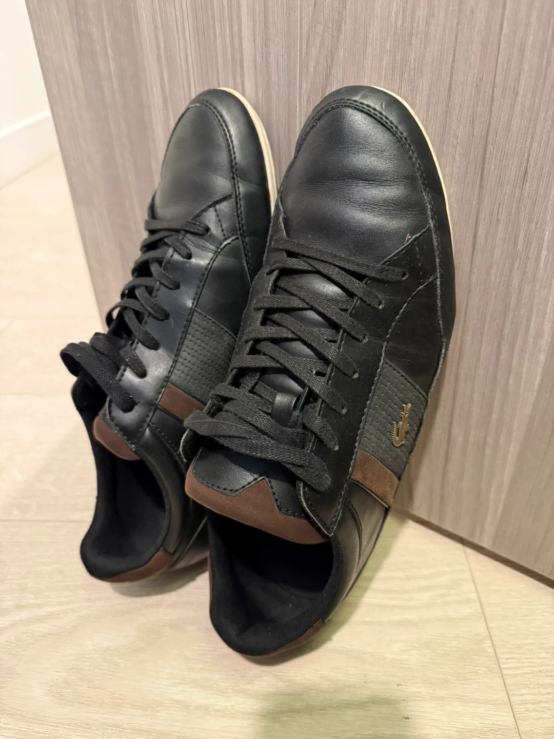 Lacoste CHAYMON Men's Black Leather Sneakers Size 11