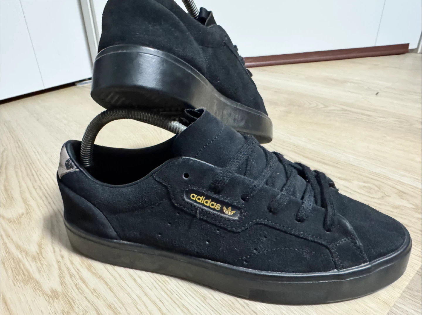 Adidas Sleek Suede Sneakers - Black