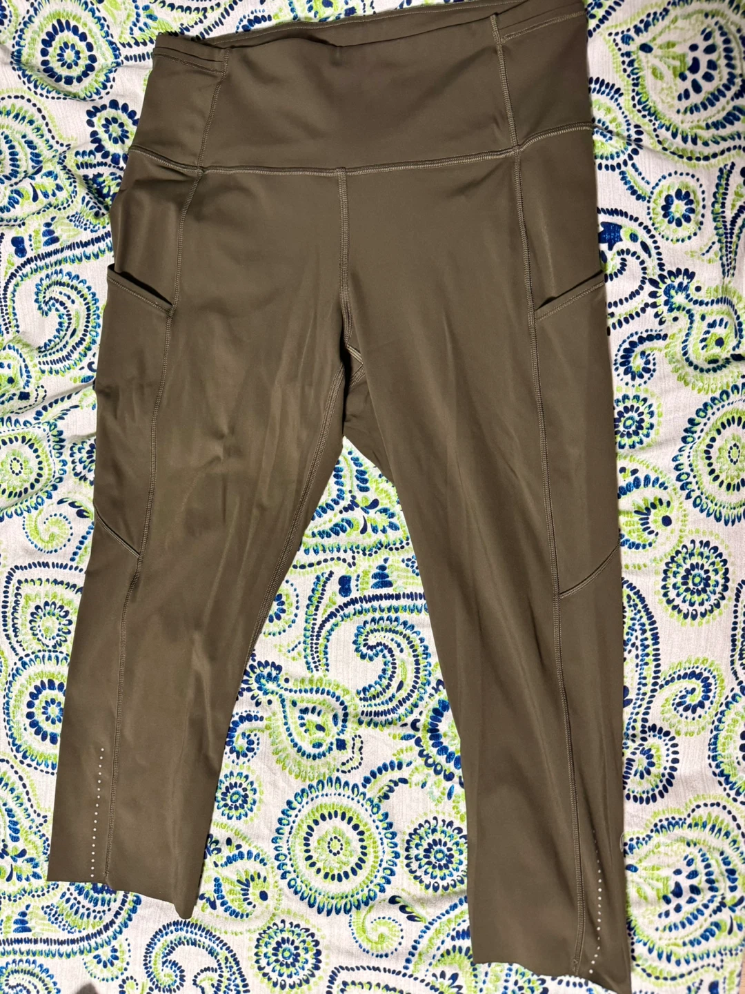 Lululemon Align High-Rise Crop Leggings Olive Green - photo 3