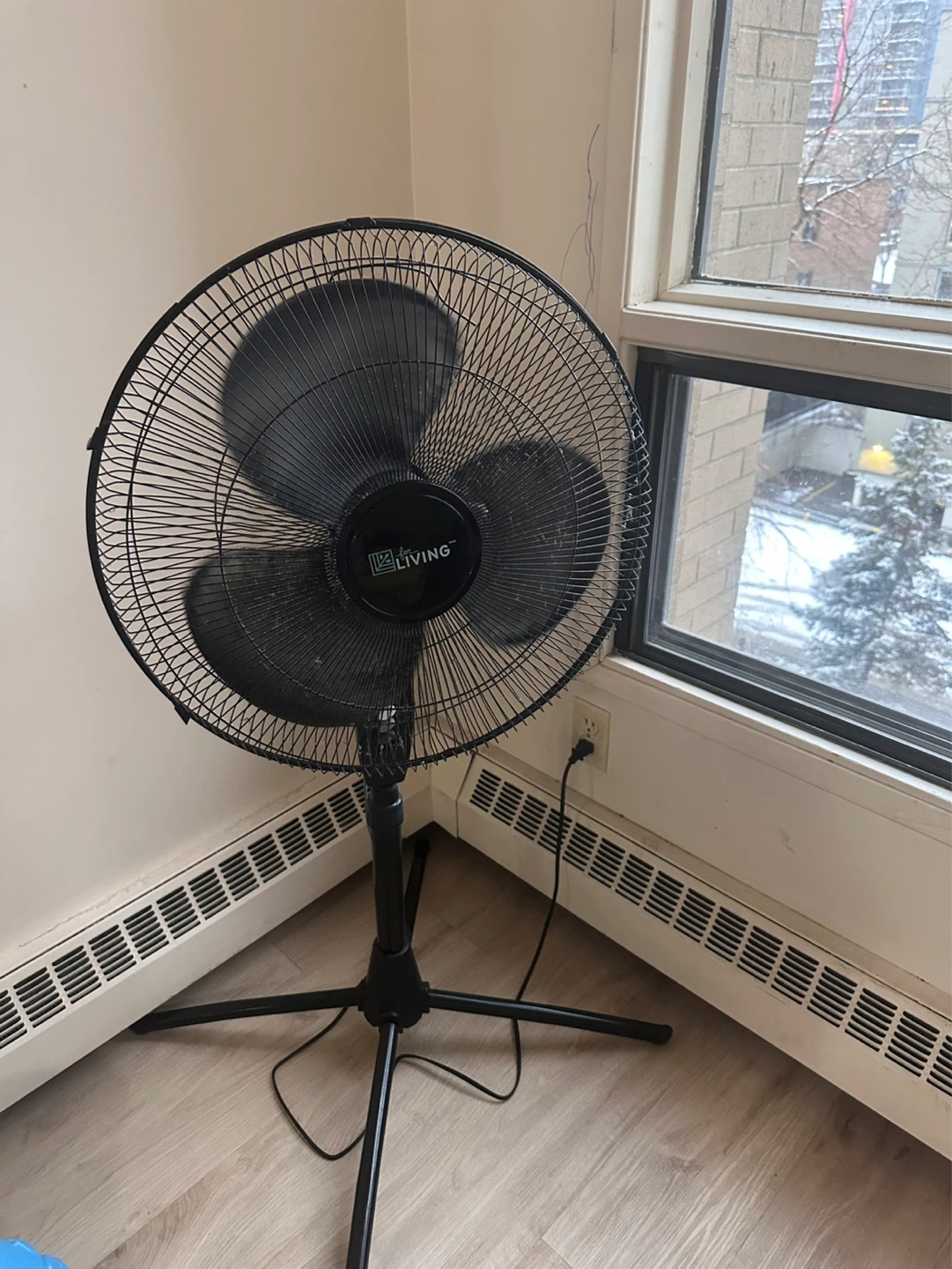 Livingstone Black Pedestal / Floor Fan